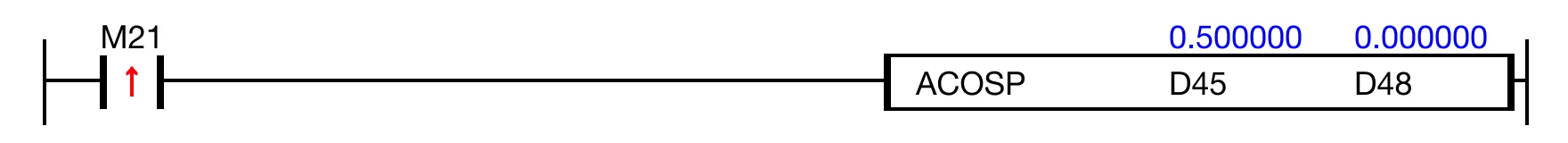 Ladder Diagram Example B for ACOSP instruction.