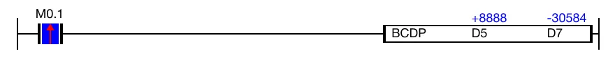 Ladder Diagram Example Ladder Diagram Example for MapleLogic BCD/BCDP instruction.