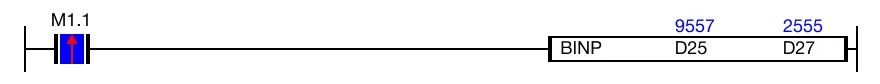 Ladder Diagram Example Ladder Diagram Example for MapleLogic BIN/BINP instruction.