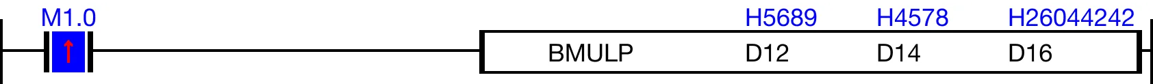 Ladder Diagram Example Ladder Diagram Example for MapleLogic BMUL/BMULP instruction.