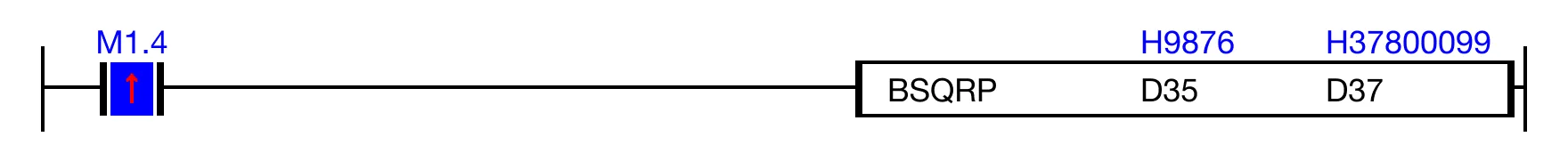 Ladder Diagram Example for MapleLogic BSQR/BSQRP instruction.