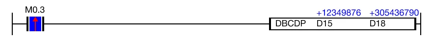 Ladder Diagram Example Ladder Diagram Example for MapleLogic DBCD/DBCDP instruction.