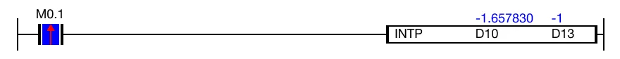 Ladder Diagram Example Ladder Diagram Example for MapleLogic INT/INTP instruction.