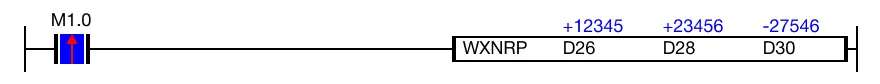 Ladder Diagram Example Ladder Diagram Example for MapleLogic WXNR/WXNRP instruction.