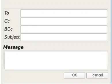 Email on fly Selecting Email on Fly will enable the Email GUI to be opened at HMI runtime, where the recipient email addresses, subject and message of the email must be entered from the screen using the on screen keyboard.