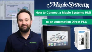 In this video, we will show how to integrate a Maple Systems HMI with an Automation Direct PLC