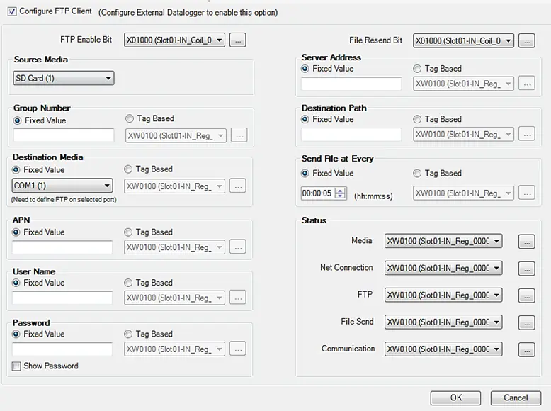 Configure FTP Client Configuring the External FTP Client by selecting the check-box allows for extra settings to be configured.