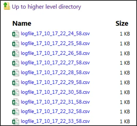 CSV Files Example of multiple FTP files , each in CSV format based on the timestamp of being sent