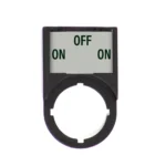 PB04019L – Legend Plate Frame – ON-OFF-ON Maple Systems pre labeled legend plate frames - PB04019L