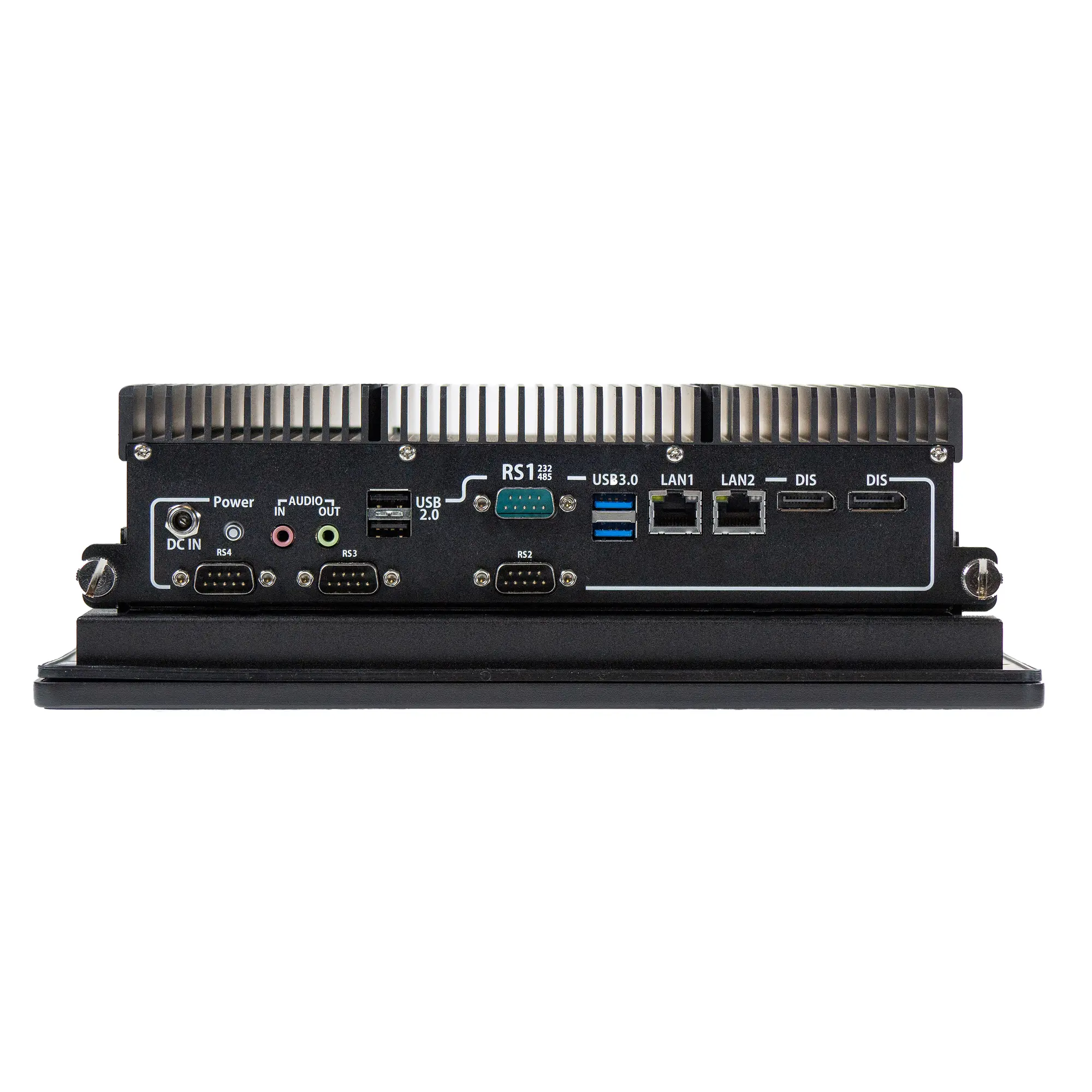 Maple Systems PC1410APH High Brightness 10.4" Industrial Panel PC with Intel Alder Lake-N N97 Processor - A view of the I/O Ports