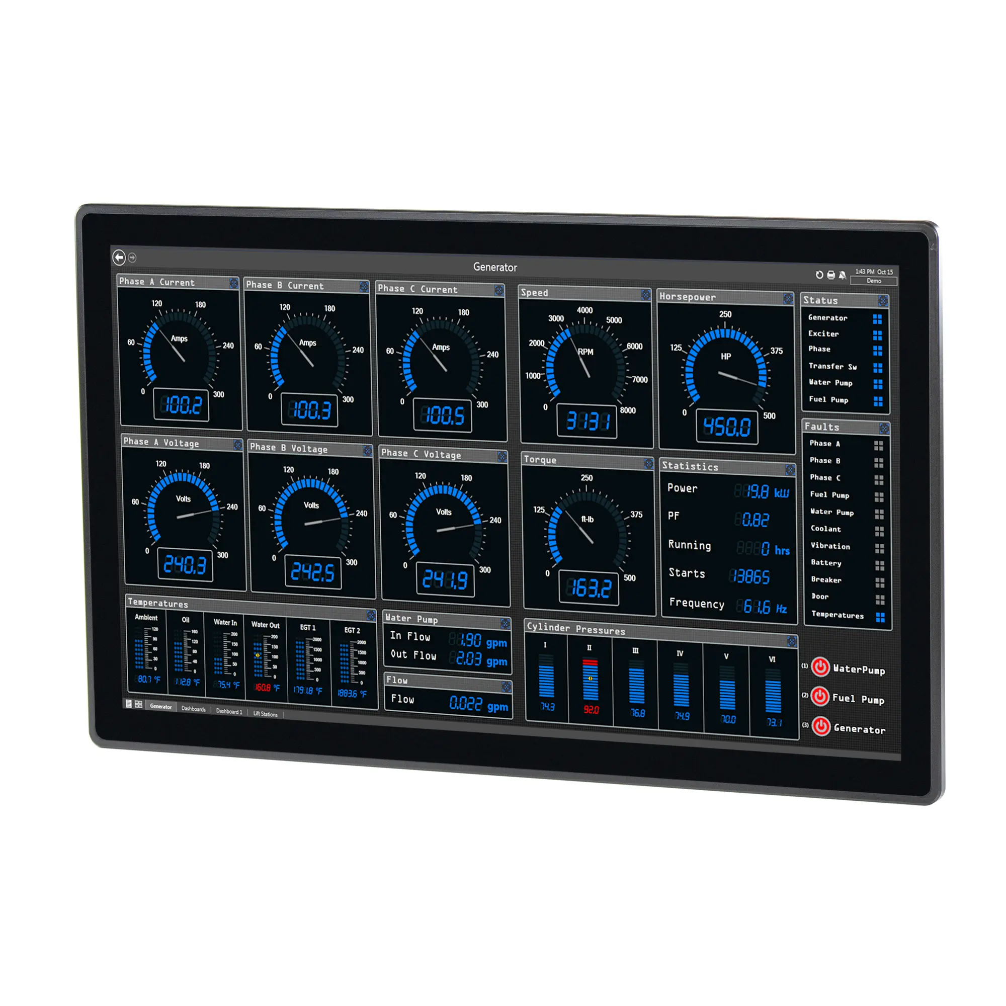PC1427AP Front Side View Maple Systems PC1427AP 27" Industrial Panel PC with Intel Alder Lake-N N97 Processor - Front Side View