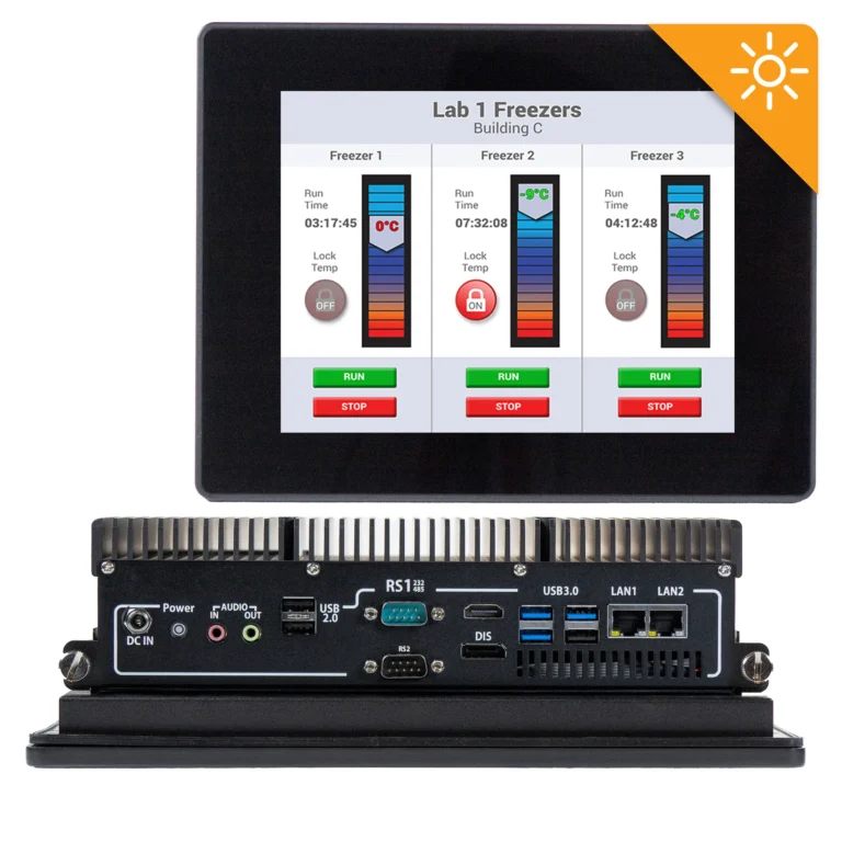 Maple Systems PC1510APH 10.4" High Brightness Fanless Panel PC with Intel® Core™ Ultra CPU and up to 64GB RAM - Combo View