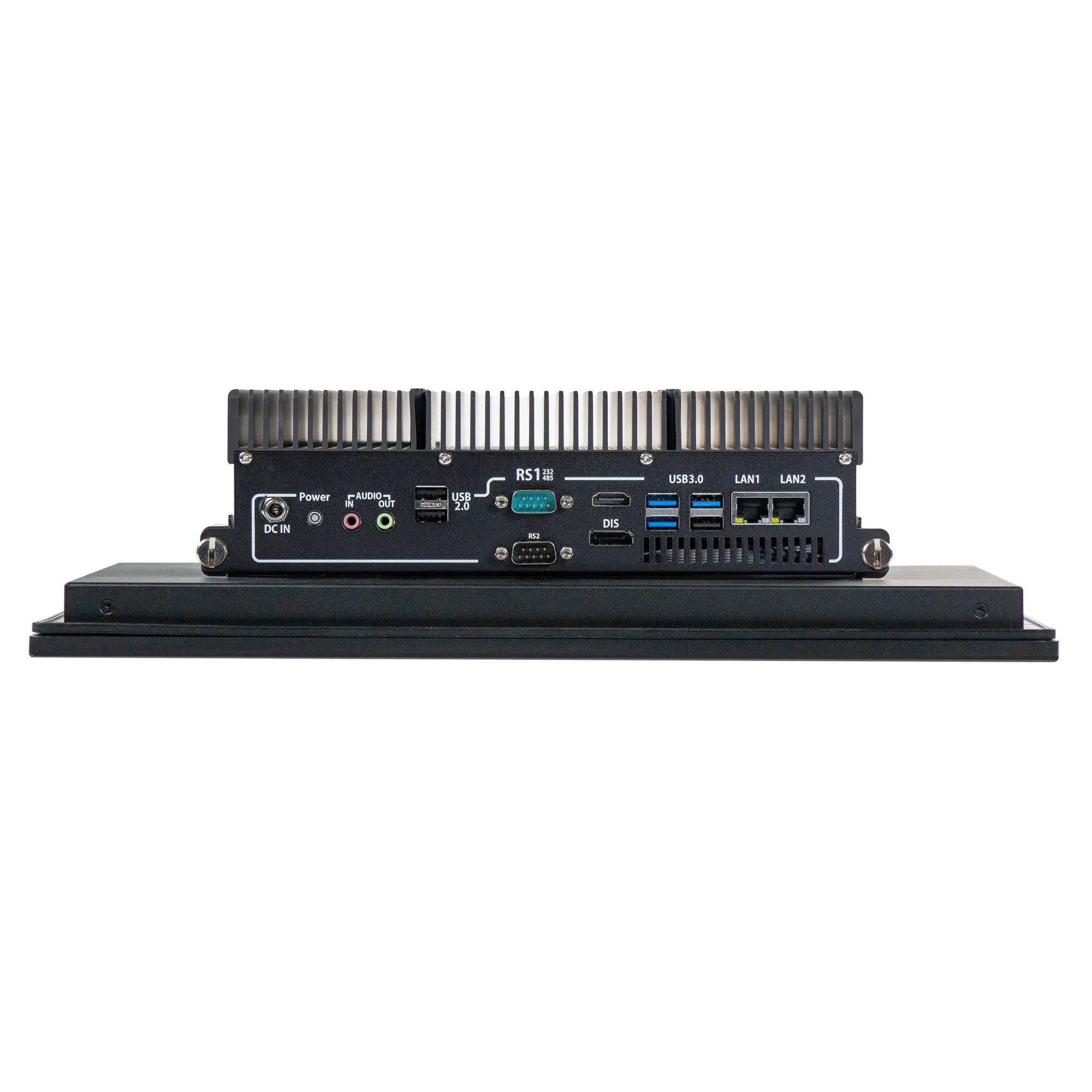 Maple Systems PC1517AP 17" Fanless Panel PC with Intel® Core™ Ultra CPU and up to 64GB RAM - IO Ports