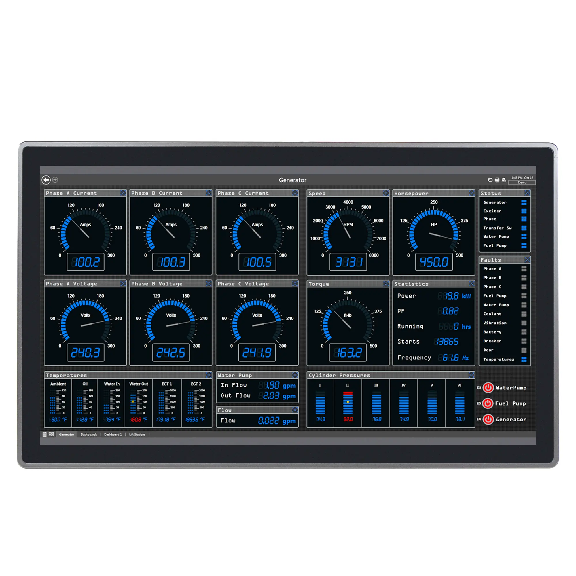`Maple Systems PC1527AP 27" Fanless Panel PC with Intel® ore™ Ultra CPU and up to 64GB RAM - Front View