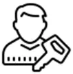 Access Icon This is the icon for which the operator can log into a user account or change the password.