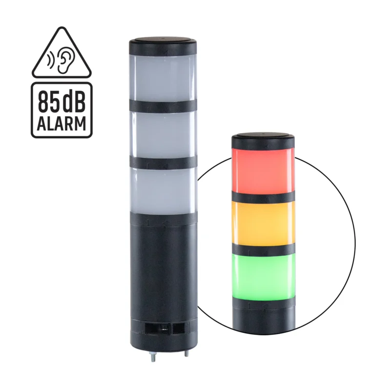 Maple Systems TL160D2BF-3 Direct Mount, 3 Tier Signal Tower Light with Alarm