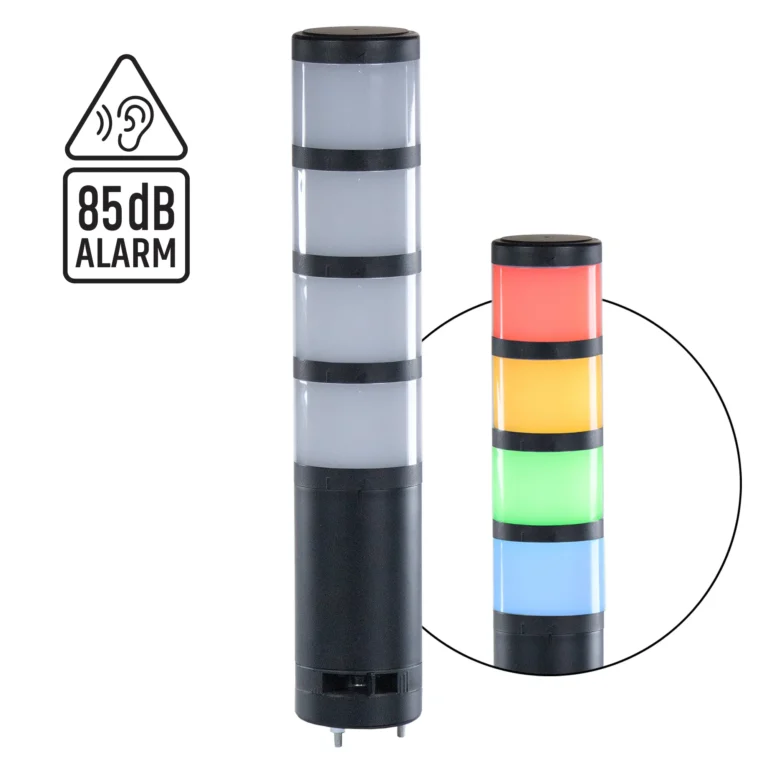Maple Systems TL160D2BF-4 Direct Mount, 4 Tier Signal Tower Light with Alarm