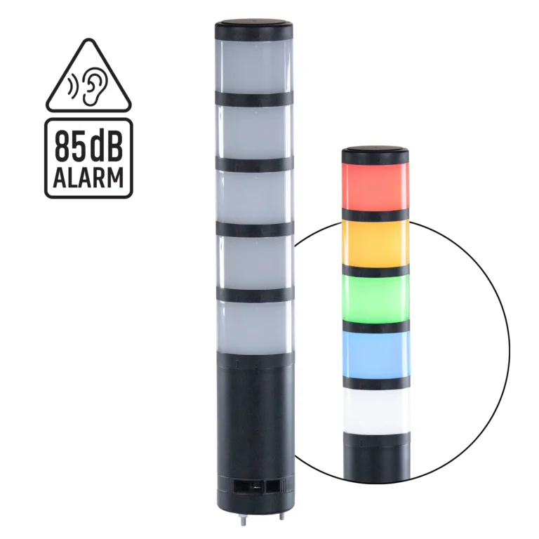 Maple Systems TL160D2BF-5 Direct Mount, 5 Tier Signal Tower Light with Alarm