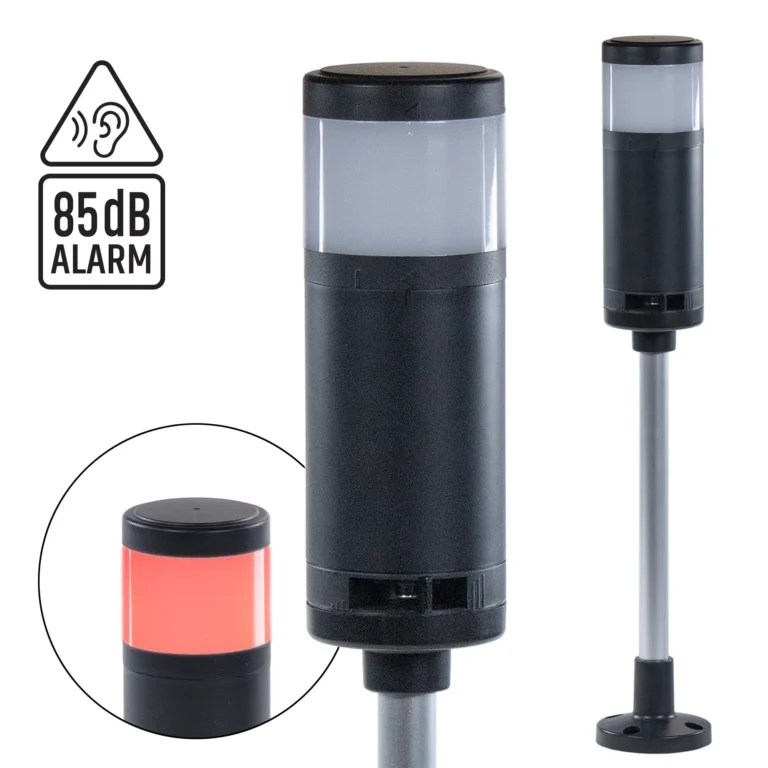 Maple Systems TL160P2BF-1 Pole Mount, Single Tier, Signal Tower Light with Alarm.