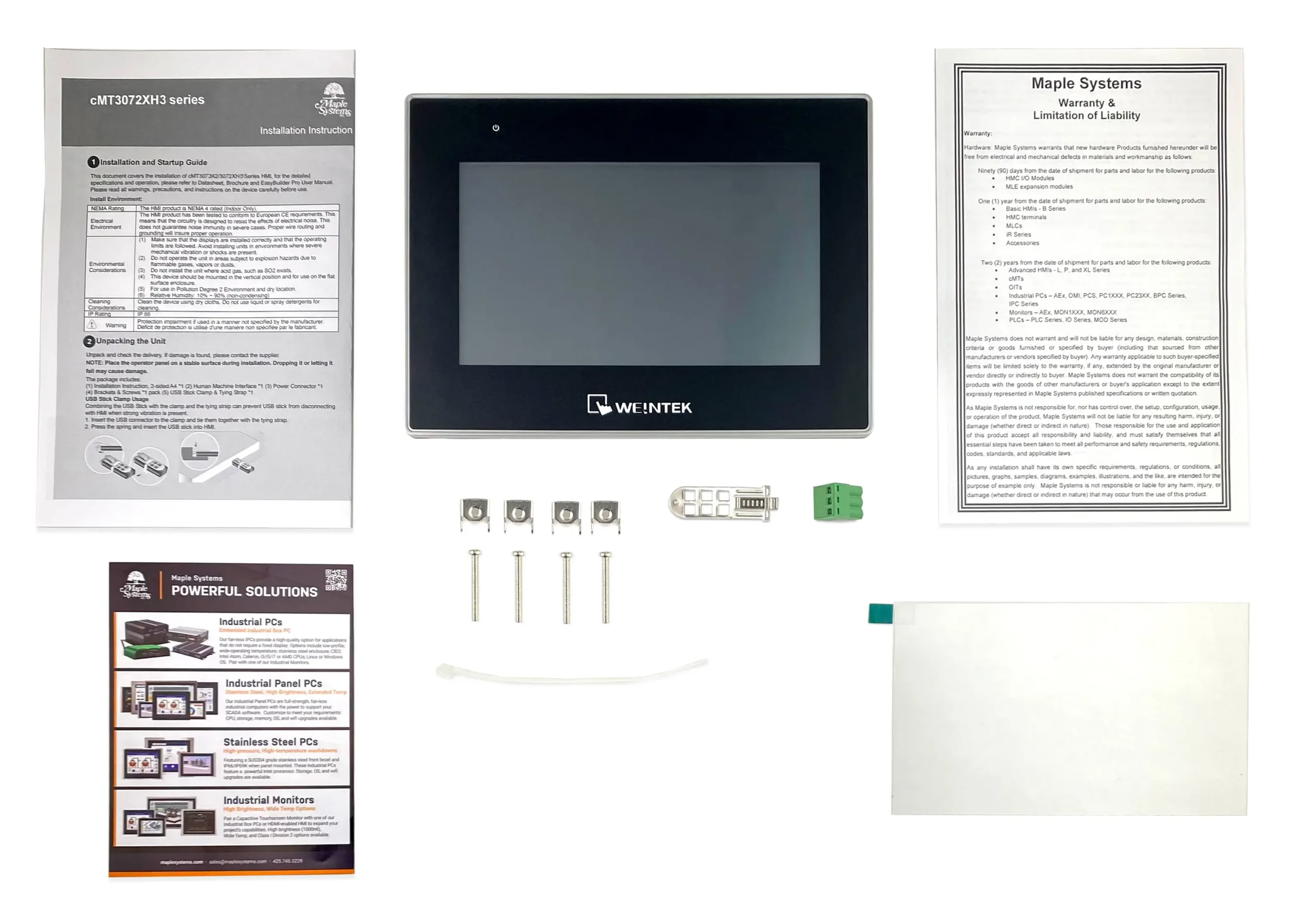 What comes in the box when you purchase a Maple Systems cMT3072XH3