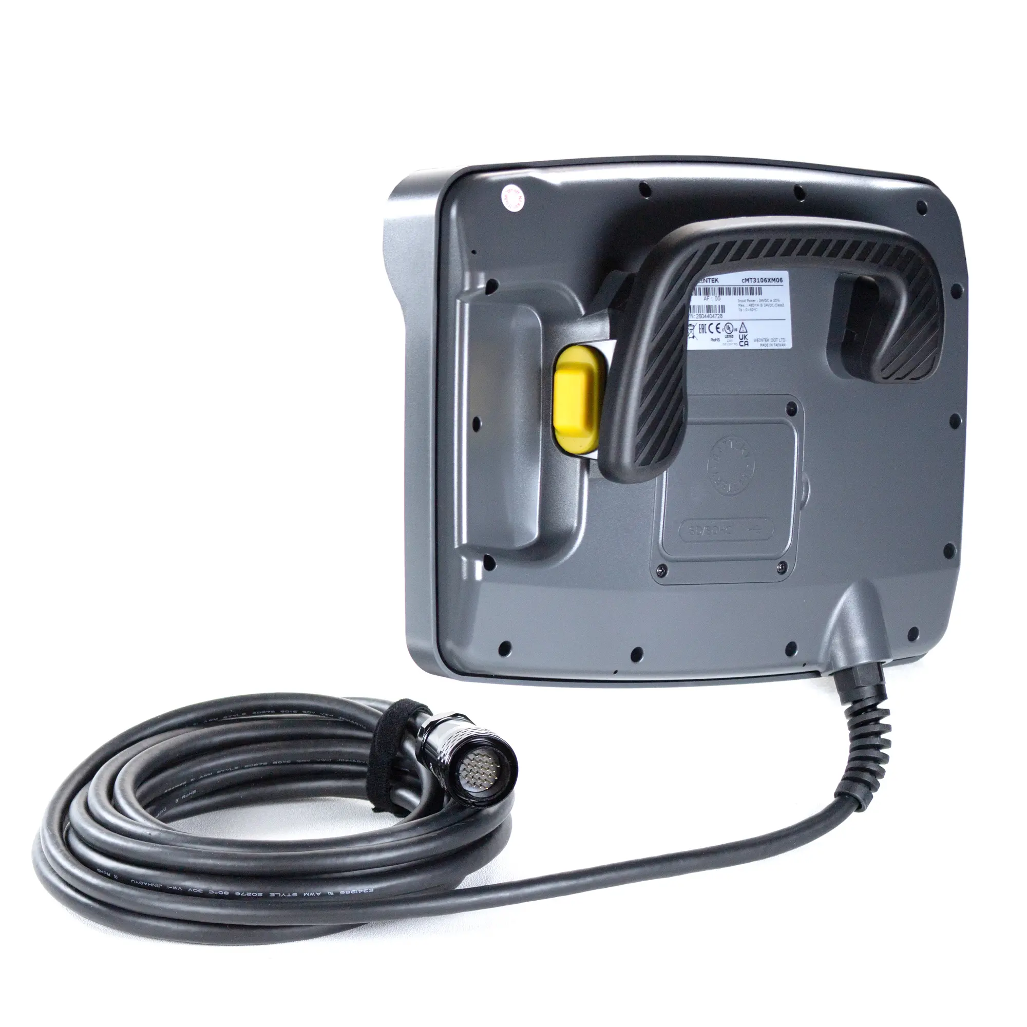 cMT3106XM Back Image Maple Systems cMT3106XM Hand Held HMI with built-in E-Stop - Back Image