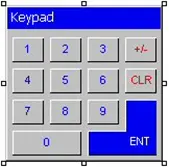 Defult predefined keypad Default MAPware-7000 Predefined Keypad: Standard 10 key with negative entry key