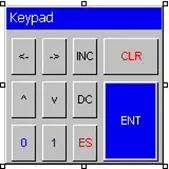 Increment/decrement entry pad MAPware-7000 Predefined keypad: Increment/Decrement entry pad