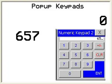 New Keypad Location popup MAPware-7000 Simulation showing the new (modified location) keypad popping up in the new location.