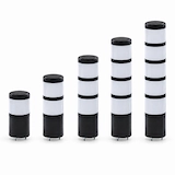 Group of energy-efficient 1-5 tiers industrial tower lights with direct mount support