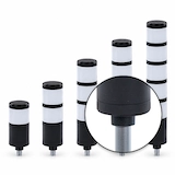 Group of energy-efficient 1-5 tiers industrial tower lights with pole mount support