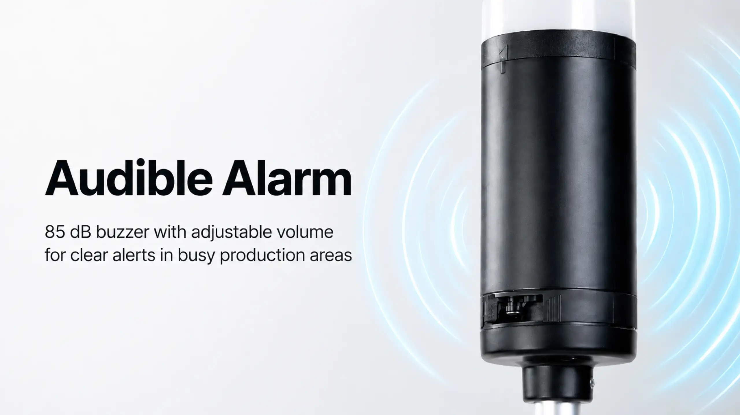 Tower stack light with adjustable volume and a buzzer (85dB)