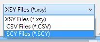EasyBuilder Pro Import Tags File Type EasyBuilder Pro Import Tags file type dropdown listing XSY Files, CSV Files, and SCY Files options.