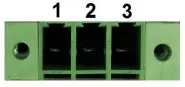 24VDC Input Power Terminal Connector, with pins 1-3 labelled