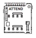 IPC2400 Series MicroSIM Card Slot Illustration of the MicroSIM card connector on the front panel of IPC2400 Series models. The MicroSIM is only used for IPC2410 models.