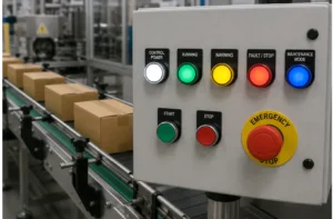 Push Buttons, Selector Switches, and Indicator Lights in Industrial Control Systems