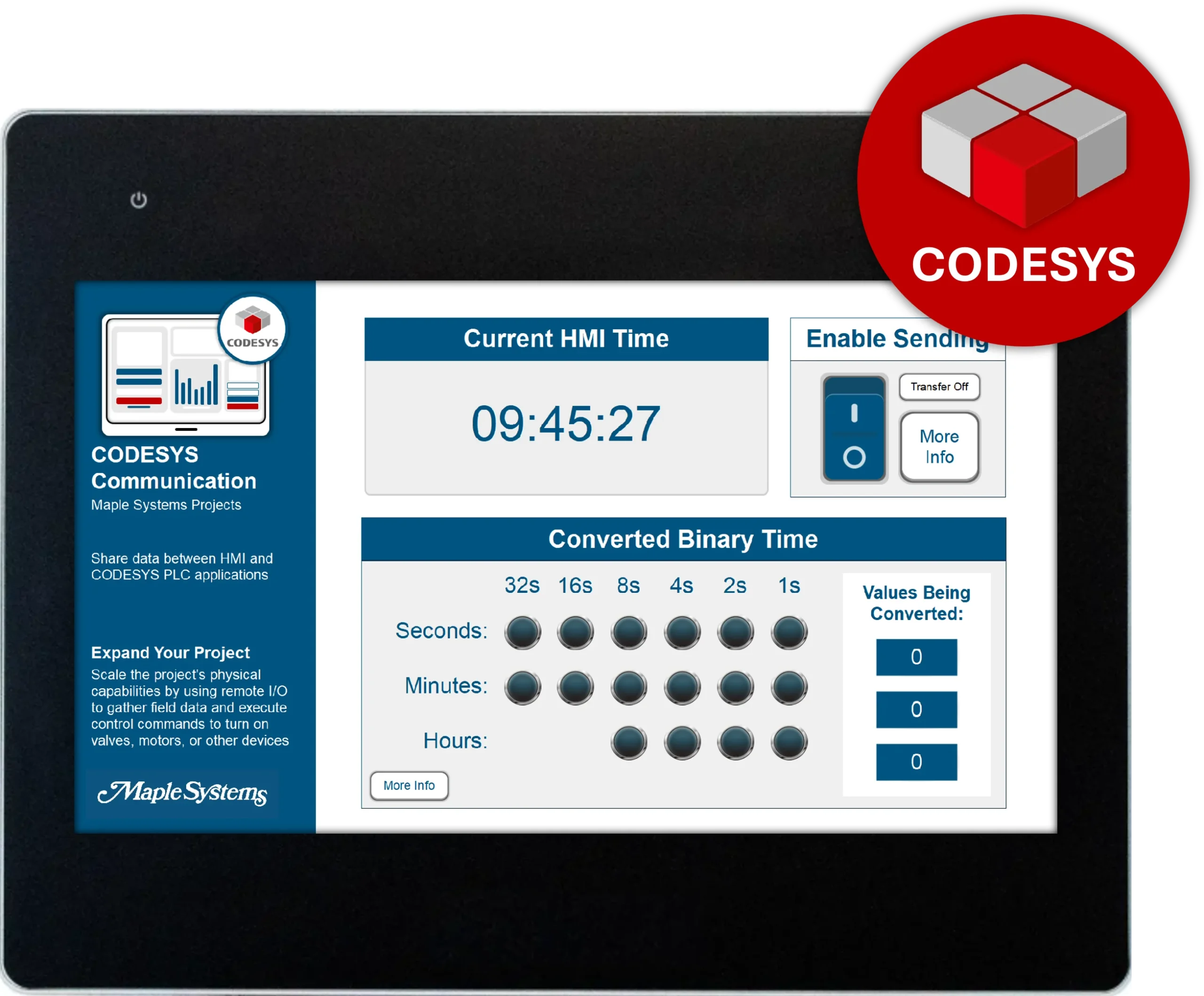 Share data between HMI and CODESYS PLC applications using EBPro