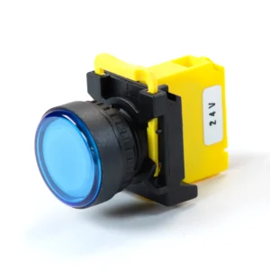 Maple Systems Pushbutton - Flat, Bordered, Blue, Illuminated Indicator Light- PBS110AP22B-00L2