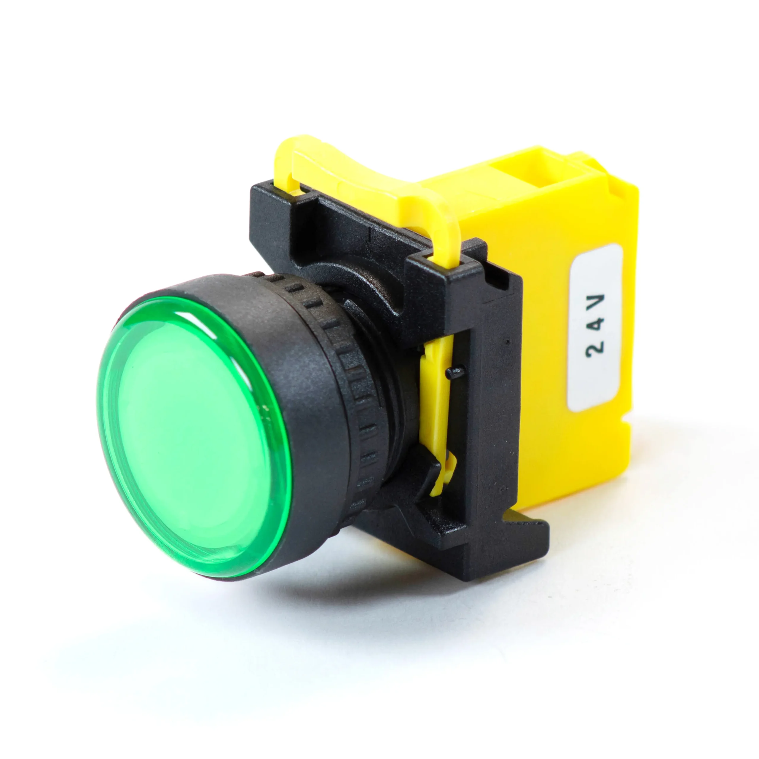 Maple Systems Pushbutton - Flat, Bordered, Green, Illuminated Indicator Light- PBS110AP22G-00L2