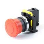 PBS111FM22R-01 – Pushbutton Maple Systems Operator Control Panel Mount Pushbutton Switch Non-Illuminated Momentary 35mm Knurled Mushroom Head Red 22mm PBS111FM22R-01