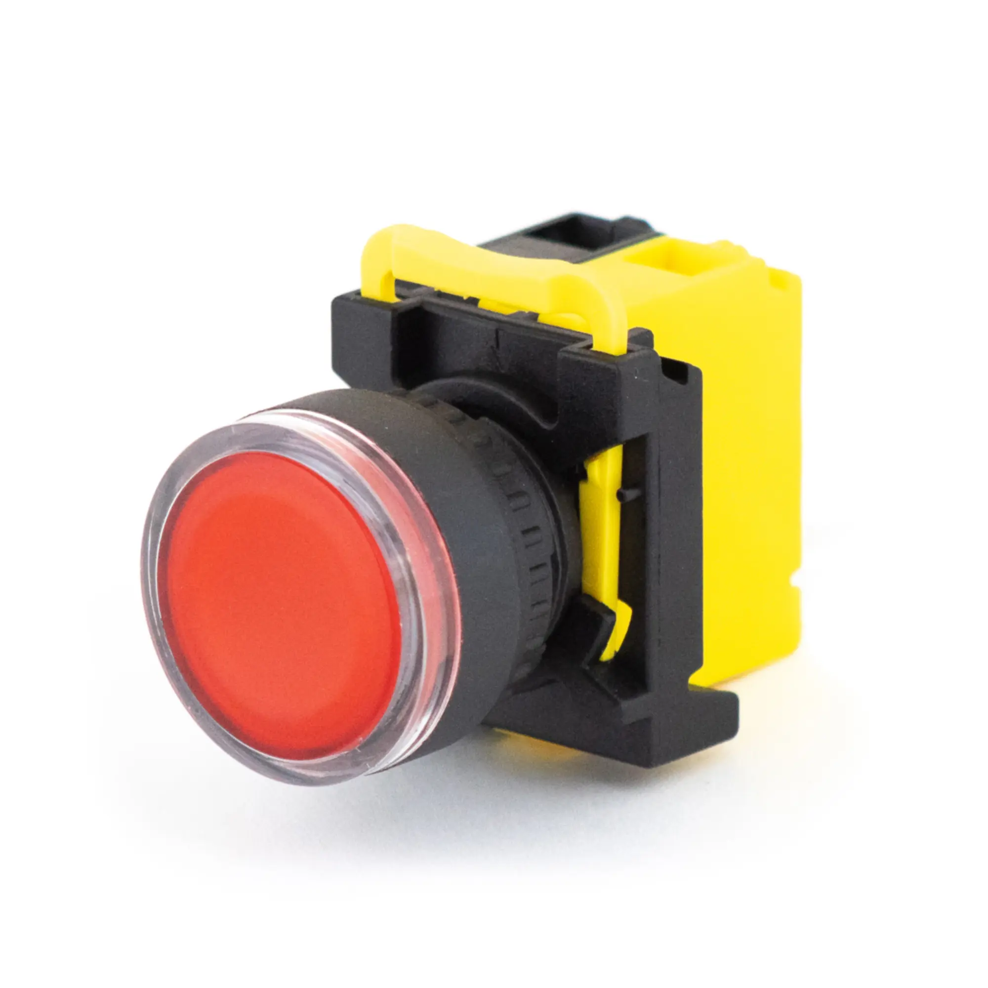 PBS111IP22R-01L2 (1) Maple Systems Industrial Pushbutton Control Switch Illuminated Momentary Guard Ring Plastic Red 22mm PBS111IP22R-01L2