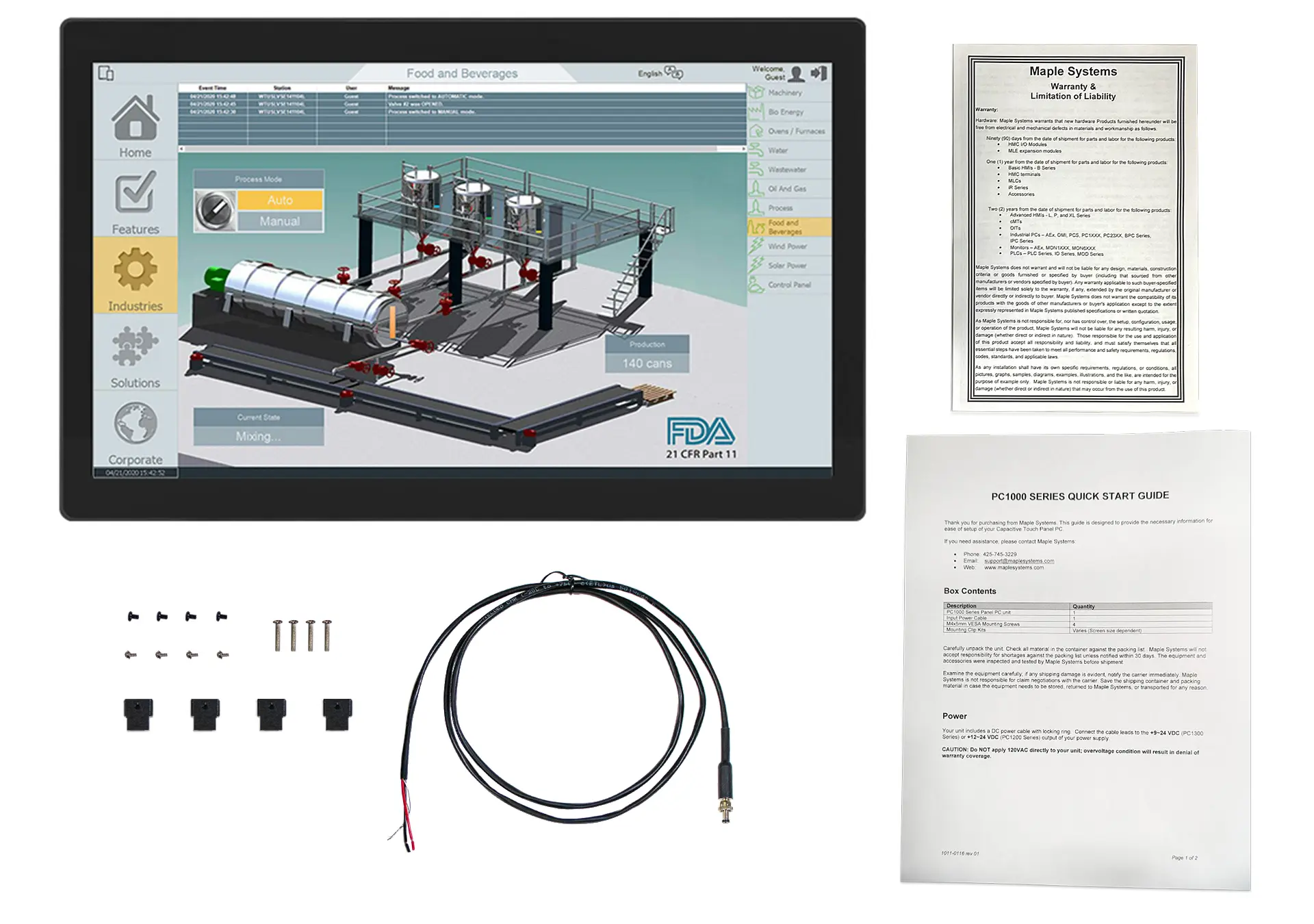 What comes in the box when you purchase our PC1521AP and APH units.