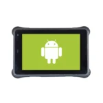 Maple Systems RT1308B, 8.0" Rugged Tablet with Android 16 OS Front View with Android Logo