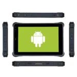 Maple Systems RT1310B, 10" Rugged Tablet with Android 16 OS all sides view showing all the available I/O ports