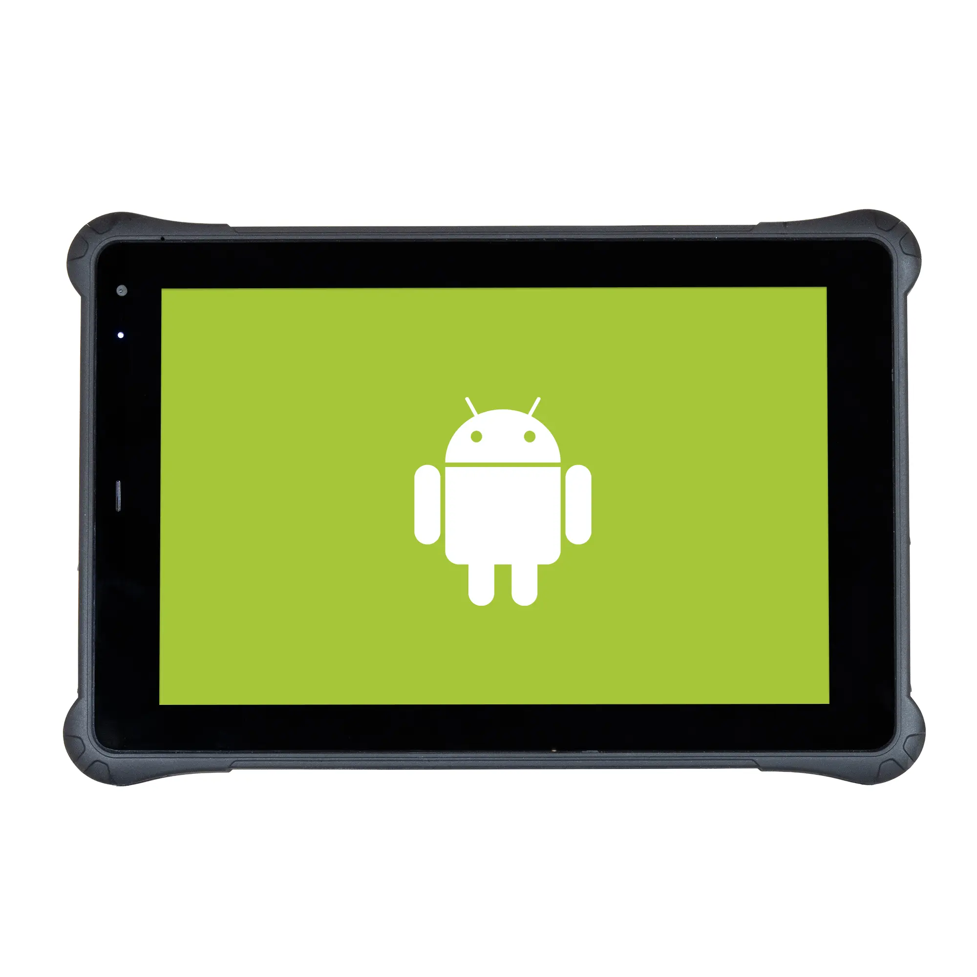 Maple Systems RT1310B, 10" Rugged Tablet with Android 16 OS Front View with Android logo