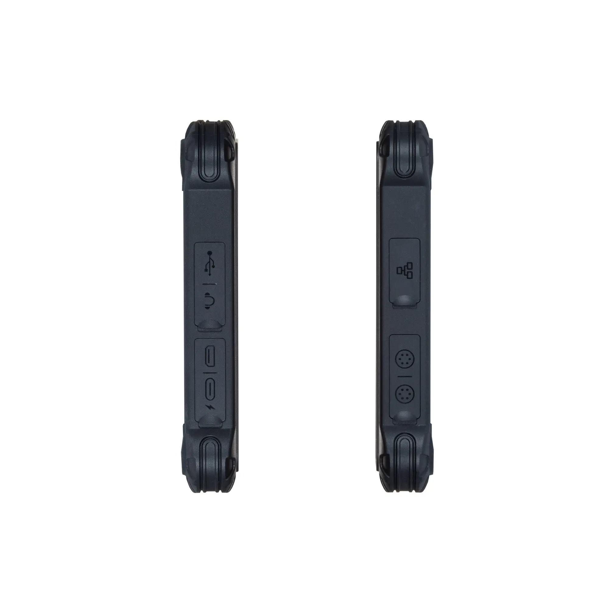 Maple Systems RT1310B, 10" Rugged Tablet with Android 16 OS Sides view, showing some of the available IO