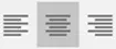 Icon to align the text along the center