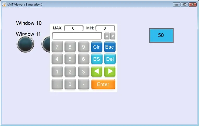 Screen shown with the "popup window" style chosen for the indirect window object.