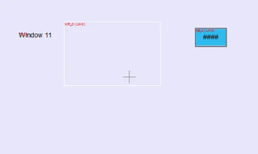 Window 11 with an indirect window object as well as a numeric object, both referencing the same LW-0 register.