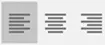 Icon to align the text along the left side
