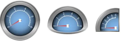 Image of the outline of Style 2 when [Full circle], [Half circle], or [Quarter circle] is selected.